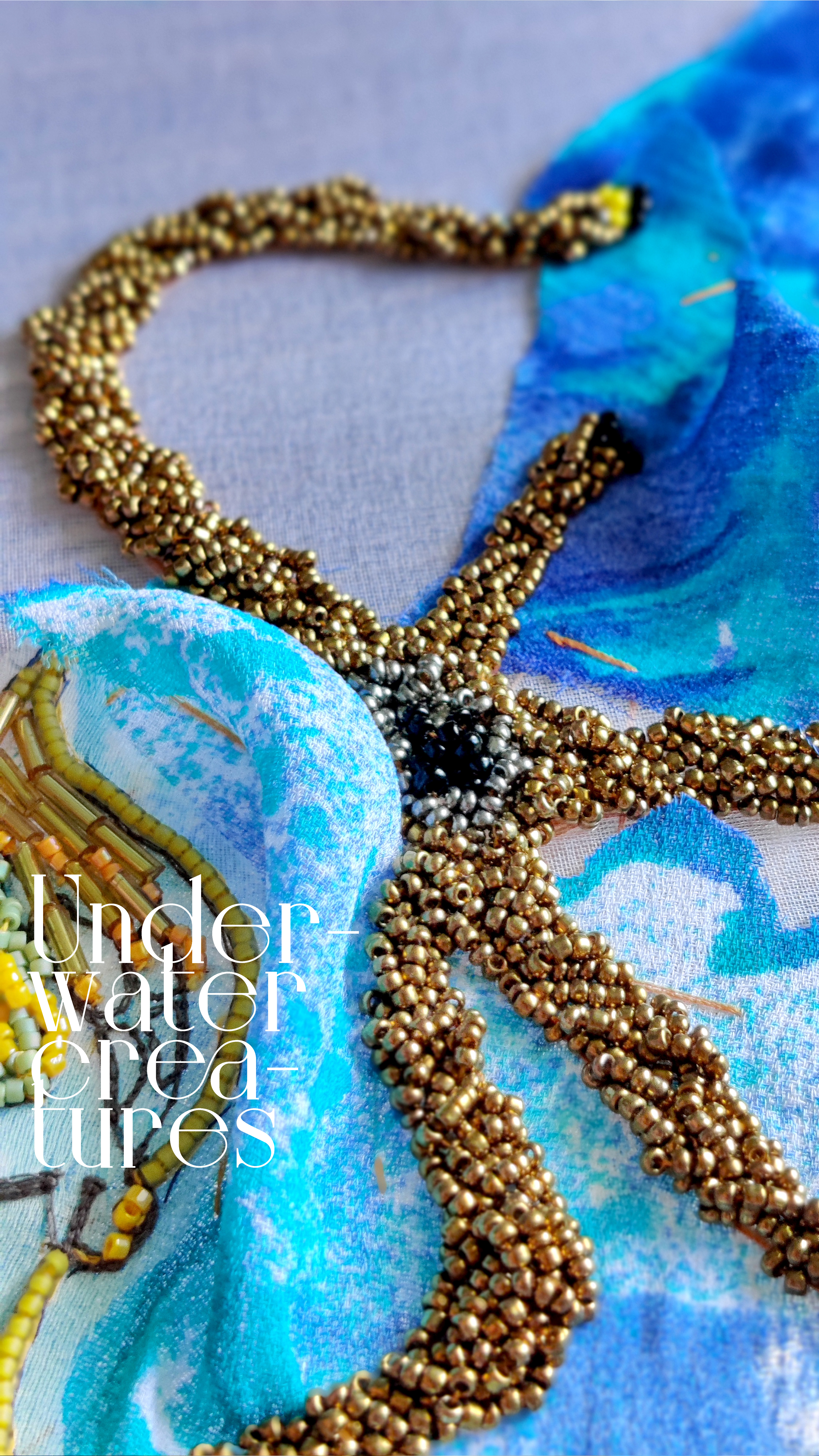 Under the Water Embroidery - Process